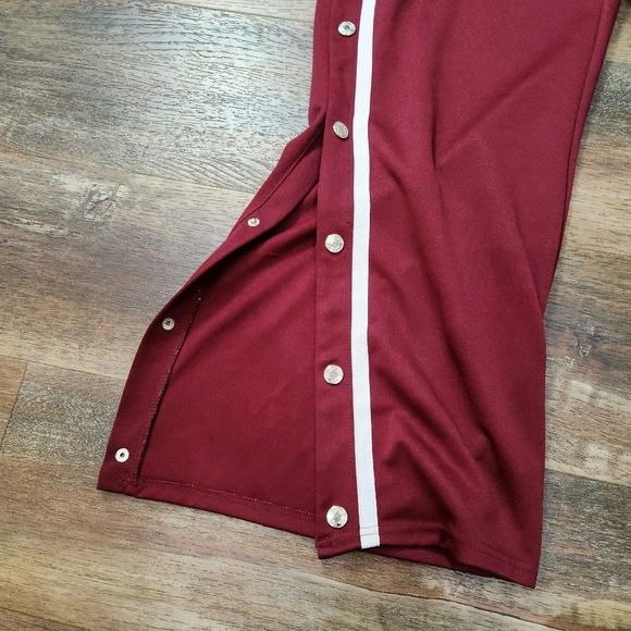 VINTAGE U.S. POLO ASSN GARNETT W/ WHITE STRIPE SIDE SNAP STRETCH PANTS SIZE XL - Picture 7 of 8